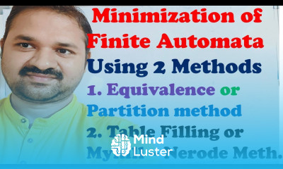 Minimization of Finite Automata Equivalence Partition Table Filling Myhill Nerode DFA NFA