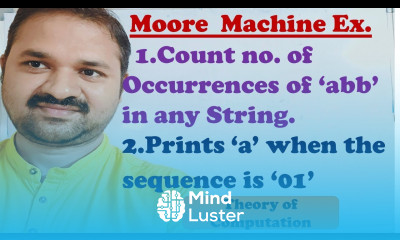 Moore Machine Examples Count number of occurrences of abb Print a when the sequence is 01