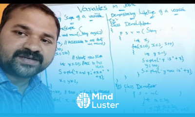 Variables in Java dynamic initialization of variables in java scope and lifetime of a variable