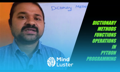 Dictionary Methods Dictionary Functions Dictionary Operations Python Programming