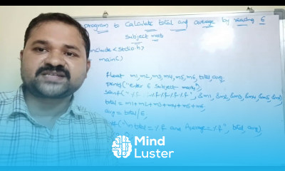 c program to calculate total and average of six subjects