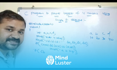 maximum of four numbers in c using simple if C program to find biggest of 4 numbers using simple if