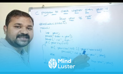 leap year or not program in c C Program to Find whether given Year is a Leap Year or not