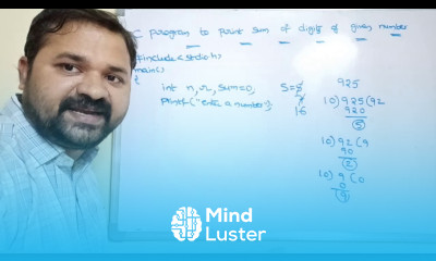Learn sum of digits of given number in c c program to print sum of ...