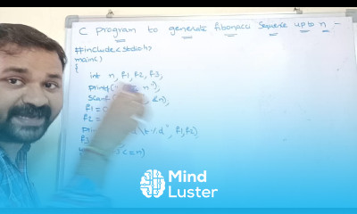Learn fibonacci series upto n terms in c c program to generate ...