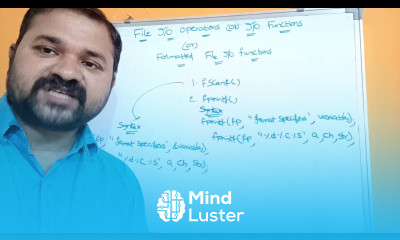 Learn fprintf fscanf File I O operations in c Formatted file I O ...