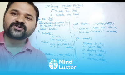 Defining Member Functions in C Inside the Class Outside the Class C Programming