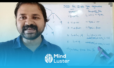 Annotated parse tree for int a b c real a b c