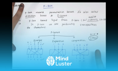 P Box working with clear example in DES Cryptography and Network Security