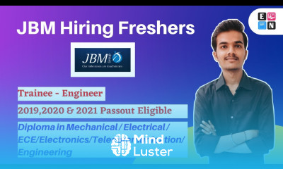 JBM Group Job Update Apprentice Freshers Eligible Diploma Mechanical Electrical ECE