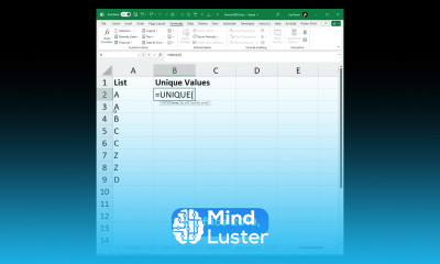 Excel Tips Identify Unique Values in Lists Easily with the UNIQUE Function Excel Shorts