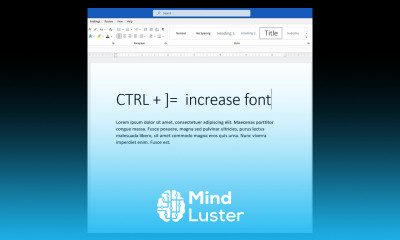 The Learnit Minute Increase Font Size Word Shorts