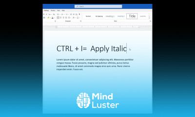 The Learnit Minute Italic Word Shorts
