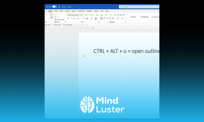 The Learnit Minute Open Outline View Word Shorts