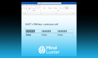 The Learnit Minute Previous Cell Word Shorts