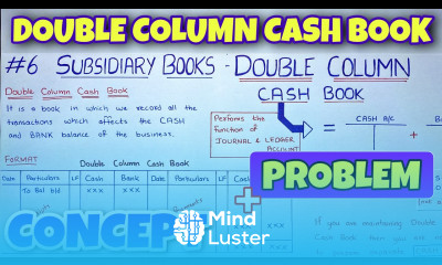 Double Column Cash Book Concept and Problem By Saheb Academy