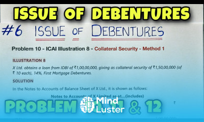 6 Issue of Debentures Problem 10 11 and 12 By Saheb Academy