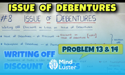 8 Issue of Debentures Writing Off Discount or Loss on issue of debentures By Saheb Academy
