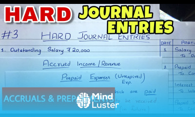 HARD Journal Entries by Saheb Academy Class 11 B COM CA Foundation