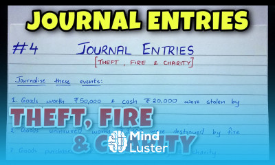 Journal Entries Theft Fire and Charity By Saheb Academy Class 11 B COM CA Foundation