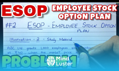 2 ESOP Problem 1 Advance Accounts CA INTER By Saheb Academy