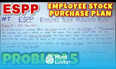 7 ESPP Problem 5 Advance Accounts CA INTER By Saheb Academy