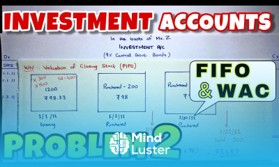 3 Investment Accounts Problem 2 FIFO WAC CA INTER By Saheb Academy