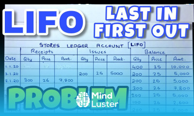 LIFO Method Last In First Out Store Ledger Account Problem BCOM BBA By Saheb Academy