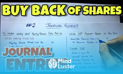 2 Buy Back of Shares Journal Entries B COM CMA CA INTER By Saheb Academy