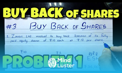 3 Buy Back of Shares Problem 1 B COM CMA CA INTER By Saheb Academy