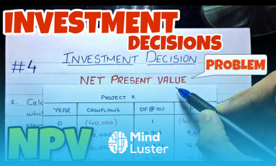4 Net Present Value NPV Investment Decision Financial Management B COM BBA CMA
