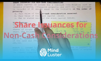 Accounting for Corporations Share Issuance for Non cash consideration