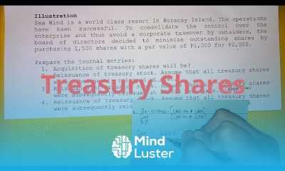 Accounting for Corporations Treasury Shares