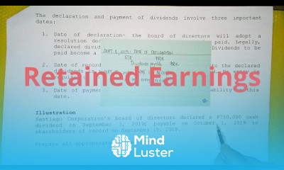 Accounting for Corporations Retained Earnings