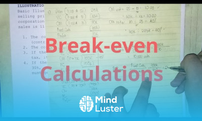 Cost Volume Profit CVP Analysis Break even Point Part 1