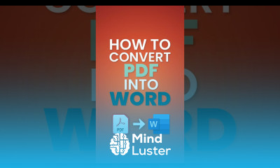How to Convert PDF to Word shorts