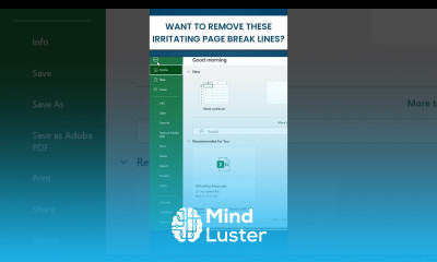 How to Remove Page Break Lines in Excel shorts