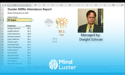 Excel Hash Episode 2 Learn How To Make An Attendance Report With Storm Clouds
