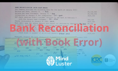 Bank Reconciliation with Adjusting Entries with Book Error