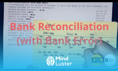 Bank Reconciliation with Bank Error Part 1