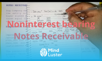 Accounting for Long Term Notes Receivable Noninterest Bearing Part 1