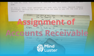 Assignment of Accounts Receivable Nonnotification basis