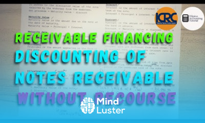 Receivable Financing Discounting of Note Receivable Without Recourse