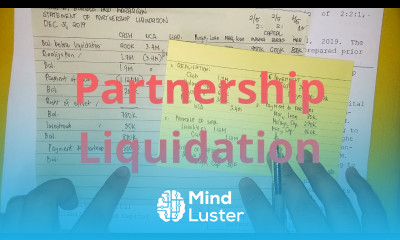 Partnership Liquidation Lump sum Method Part 2