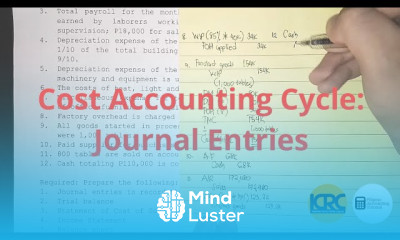 Cost Accounting Cycle Journal Entries Part 2