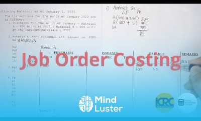 Job Order Costing Part 1