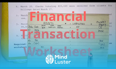 Basic Accounting Financial Transaction Worksheet Part 2