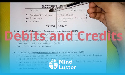 Basic Accounting Debits and Credits Part 1
