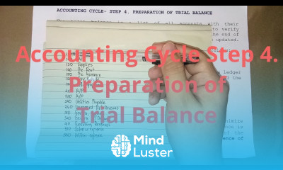 Basic Accounting Accounting Cycle Step 4 Preparation of Trial Balance