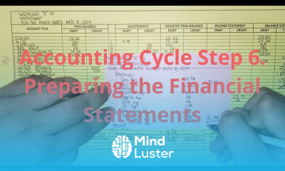 Basic Accounting Accounting Cycle Step 6 Preparing the Financial Statements Income Statement